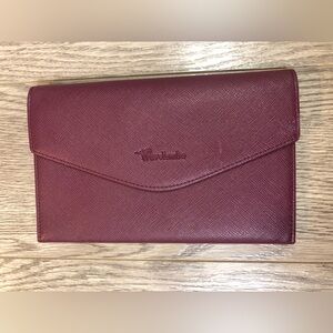 Travelambo RFID-Blocking Slim Travel Women's Burgundy Clutch